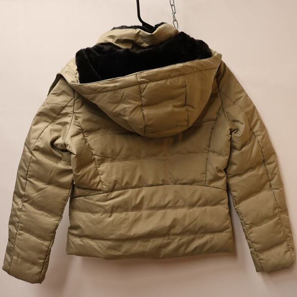 Vera Moda Longline hooded puffer coat in Sage Size Small Zip Front & Pockets - Picture 11 of 16